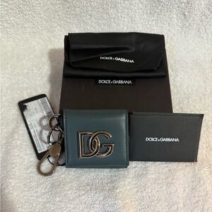 Dolce & Gabbana Bag Charm/Mini Wallet Key Card Holder with Iconic DG Logo